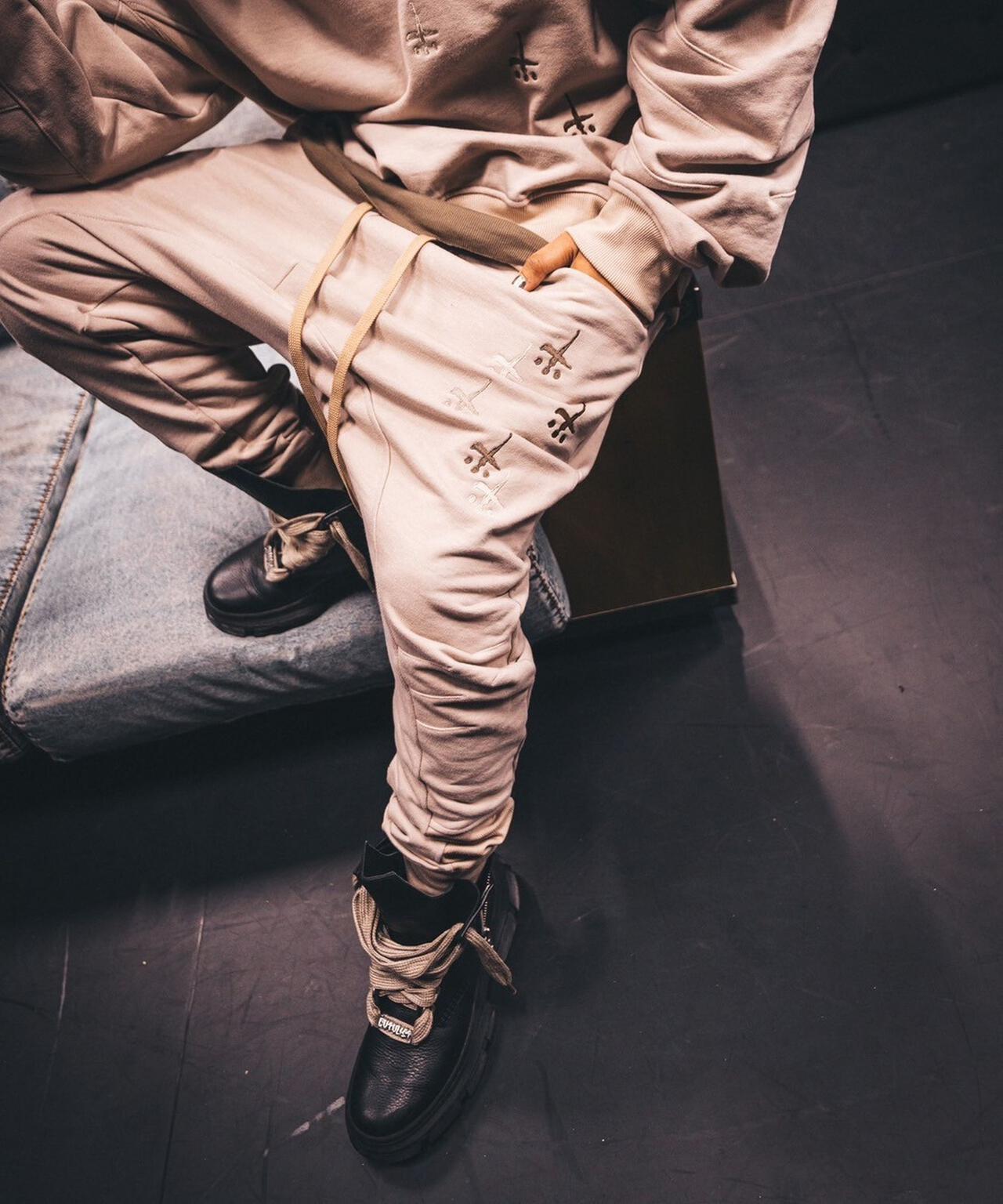CTLS/シーティーエルエス/別注USUAL PANTS 刺繍クロス