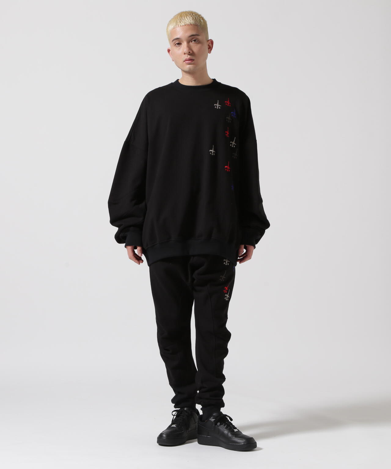 CTLS/シーティーエルエス/別注USUAL CREW-NECK 刺繍クロス