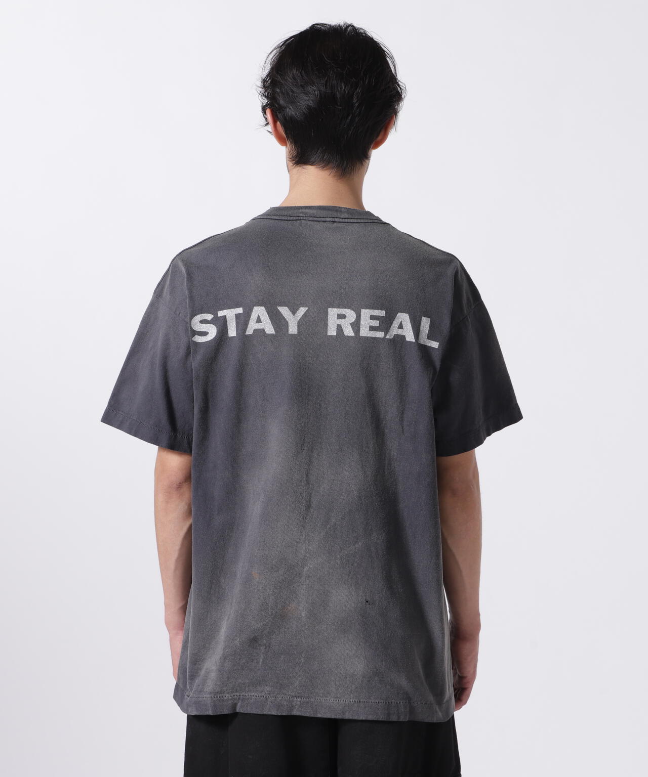 SAINT MICHAEL/セント マイケル×PTP/SS TEE/STAY REAL/BLK