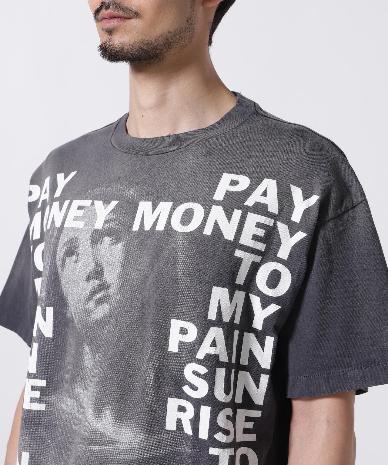 SAINT MICHAEL/セント マイケル×PTP/SS TEE/STAY REAL/BLK