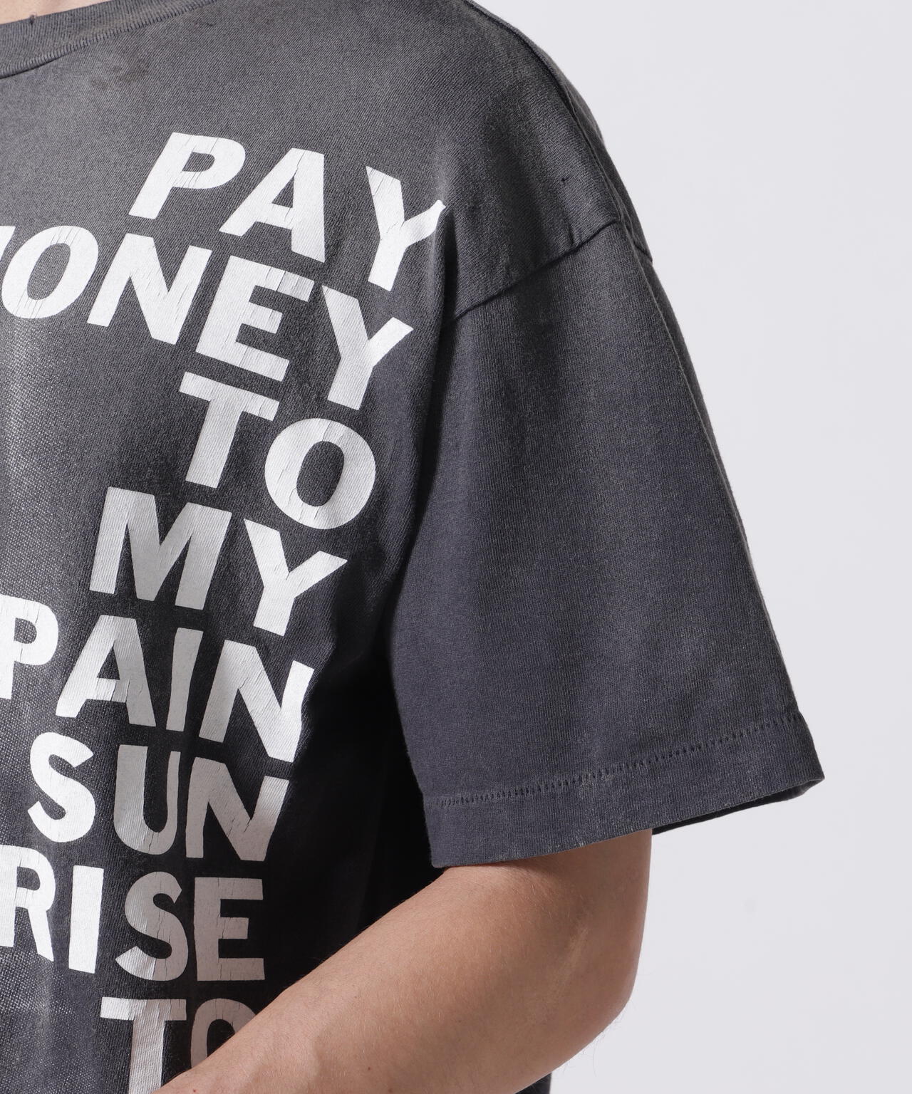 SAINT MICHAEL/セント マイケル×PTP/SS TEE/STAY REAL/BLK