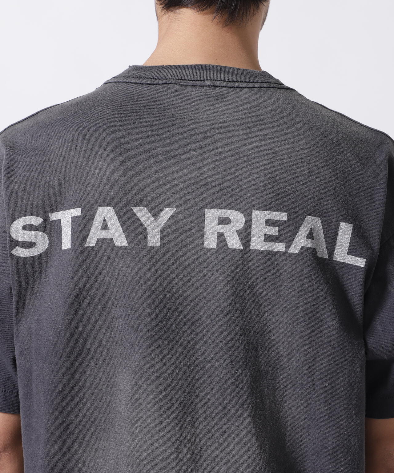 SAINT MICHAEL/セント マイケル×PTP/SS TEE/STAY REAL/BLK
