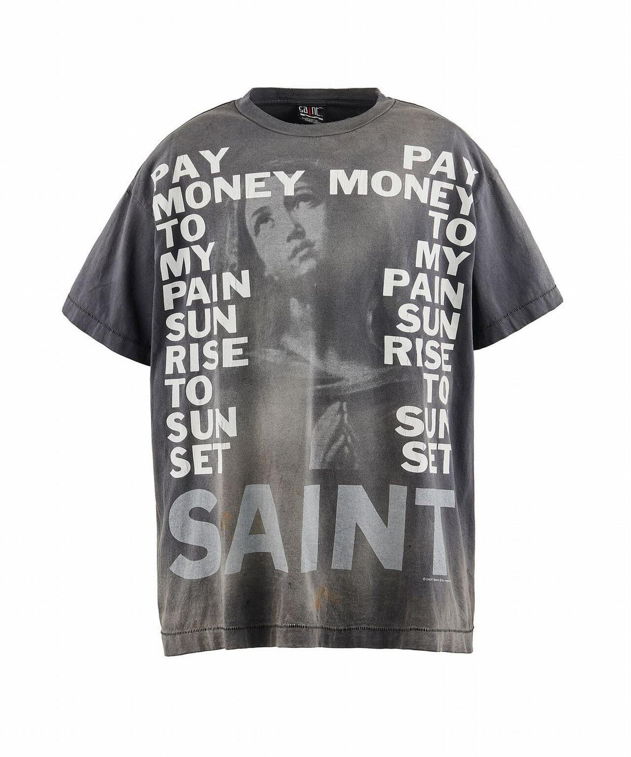 SAINT MICHAEL/セント マイケル×PTP/SS TEE/STAY REAL/BLK
