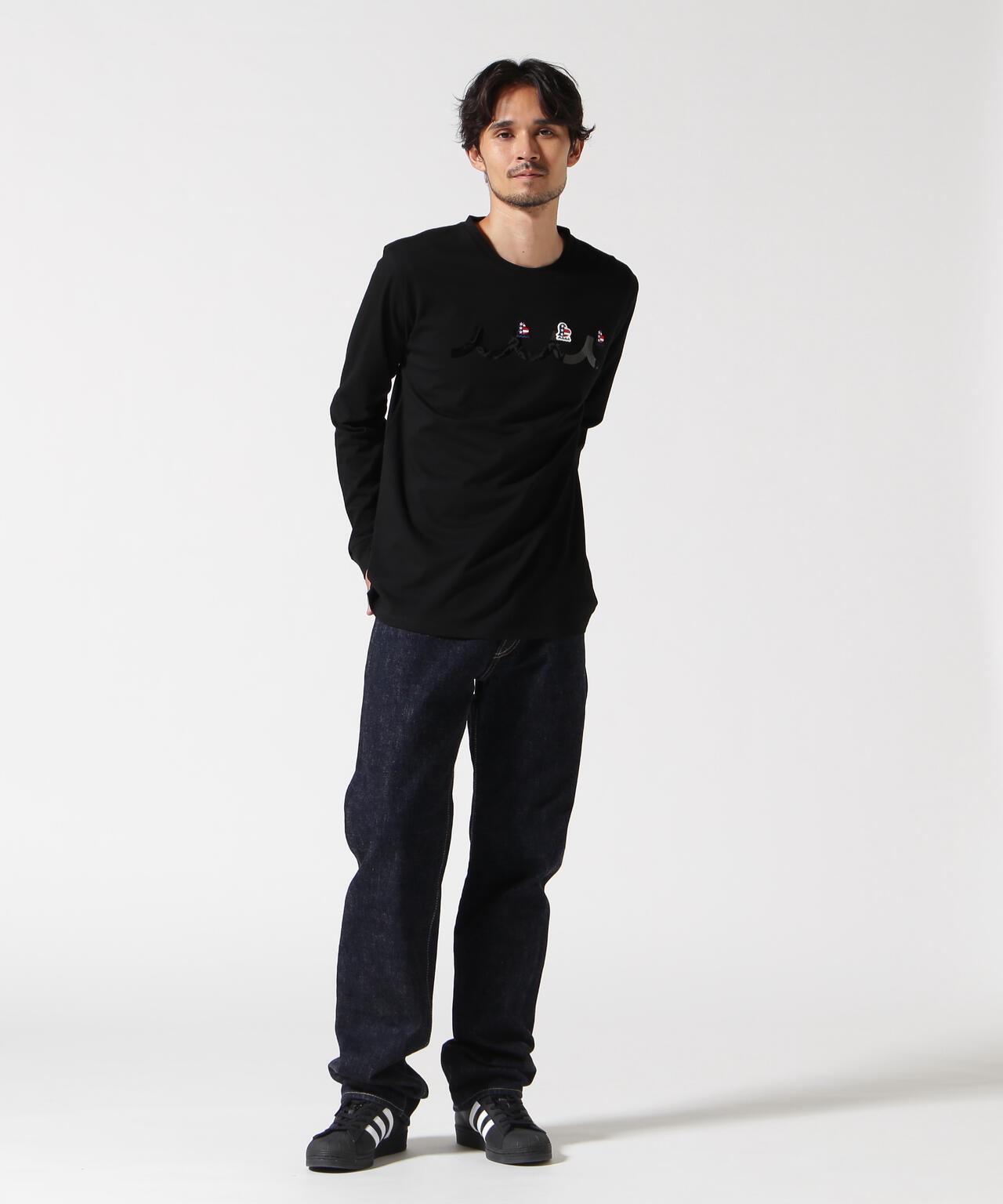 muta MARINE/ムータ マリン/別注Three America Heart LS TEE