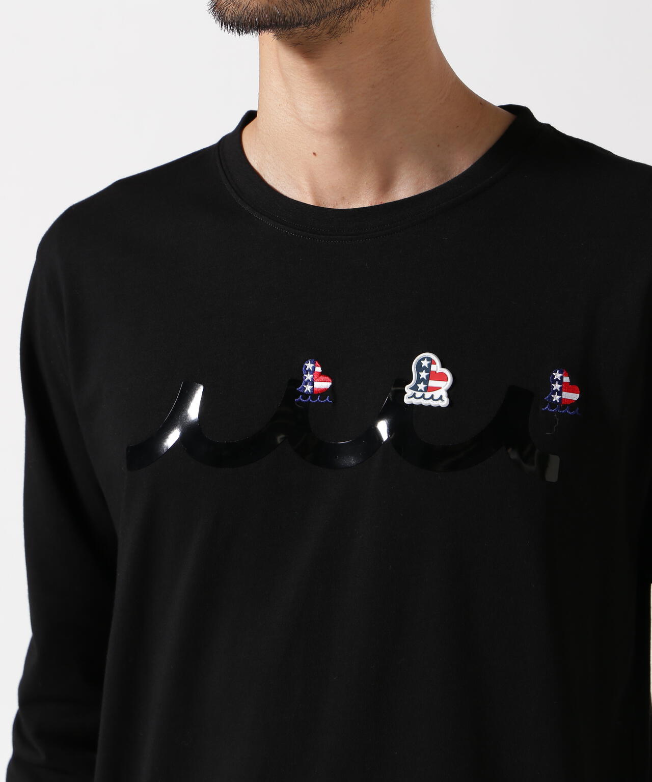 muta MARINE/ムータ マリン/別注Three America Heart LS TEE