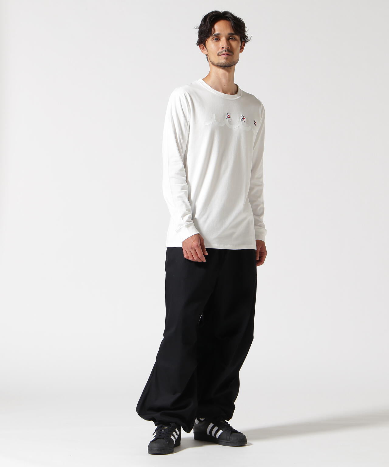 muta MARINE/ムータ マリン/別注Three America Heart LS TEE