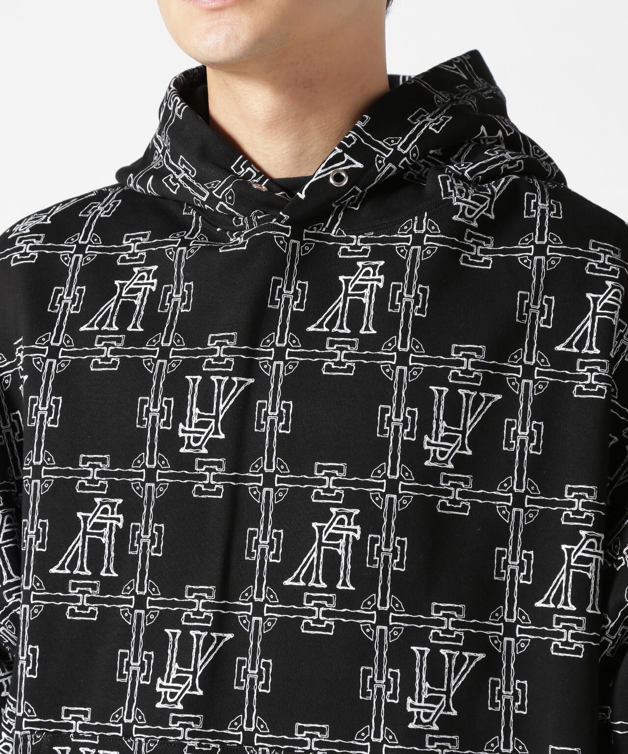 A.F ARTEFACT/エーエフ・アーティファクト/MONOGRAM PATTERN HOODIE