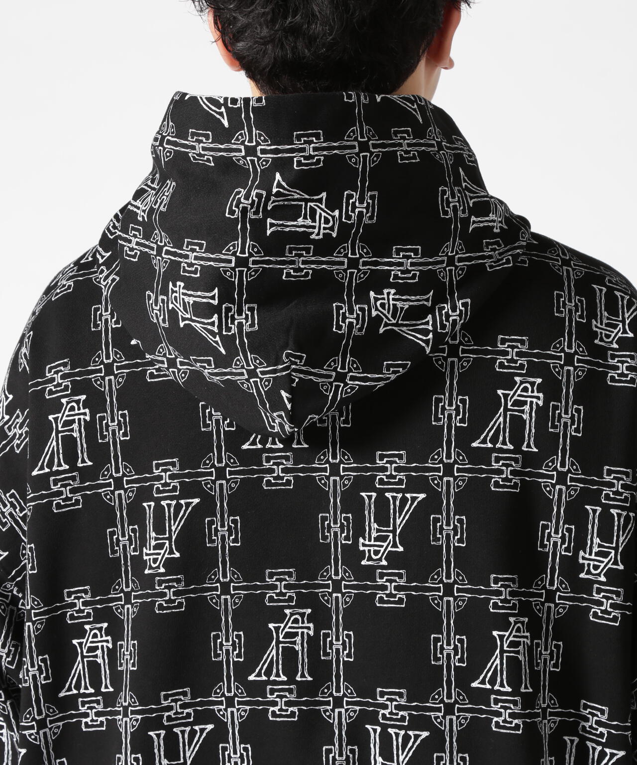 A.F ARTEFACT/エーエフ・アーティファクト/MONOGRAM PATTERN HOODIE