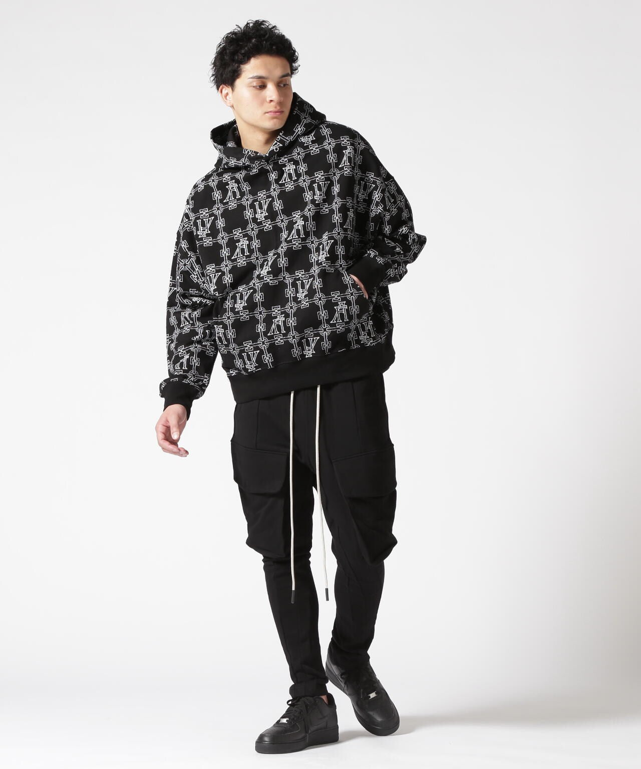 A.F ARTEFACT/エーエフ・アーティファクト/MONOGRAM PATTERN HOODIE