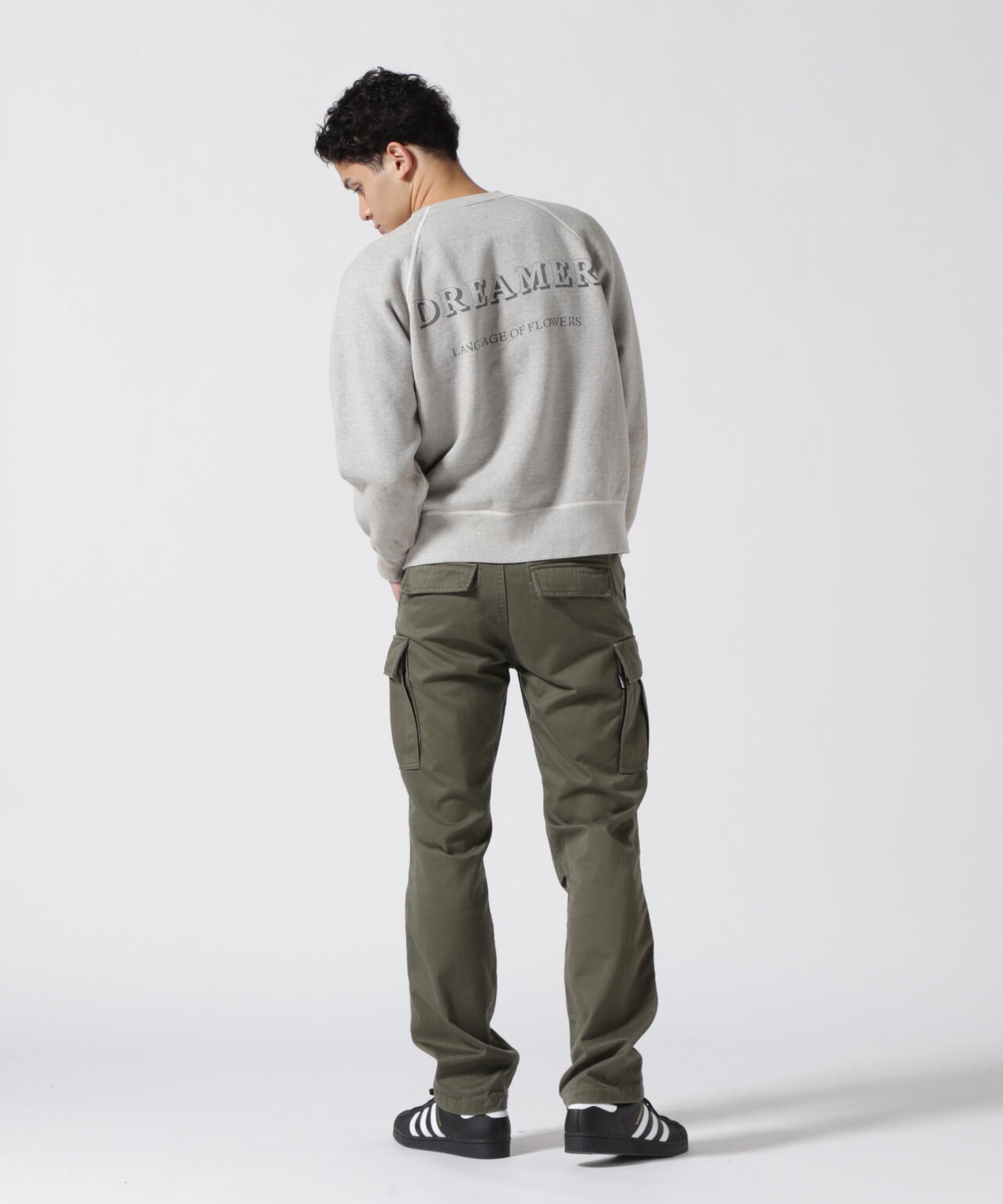 SAINT MICHAEL/セントマイケル/CREW SWEAT/FLOWER/GRAY