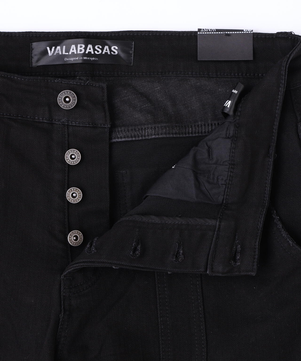Valabasas/バラバサス/PATCH FADE  BLACK BAGGY J