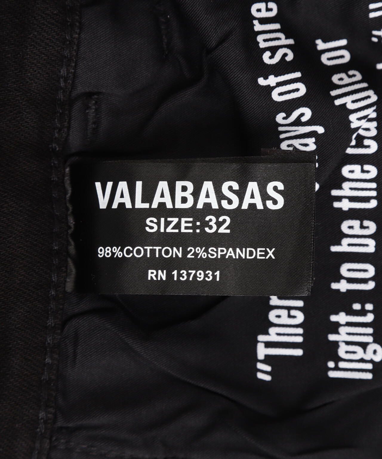 Valabasas/バラバサス/PATCH FADE  BLACK BAGGY J