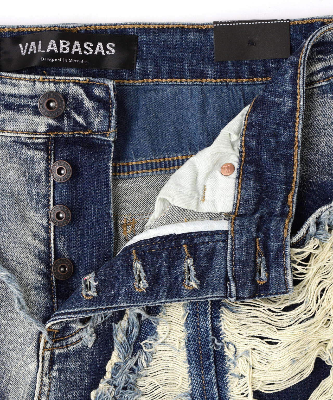 Valabasas/バラバサス/CONTRAST BLUE WASH DENIM