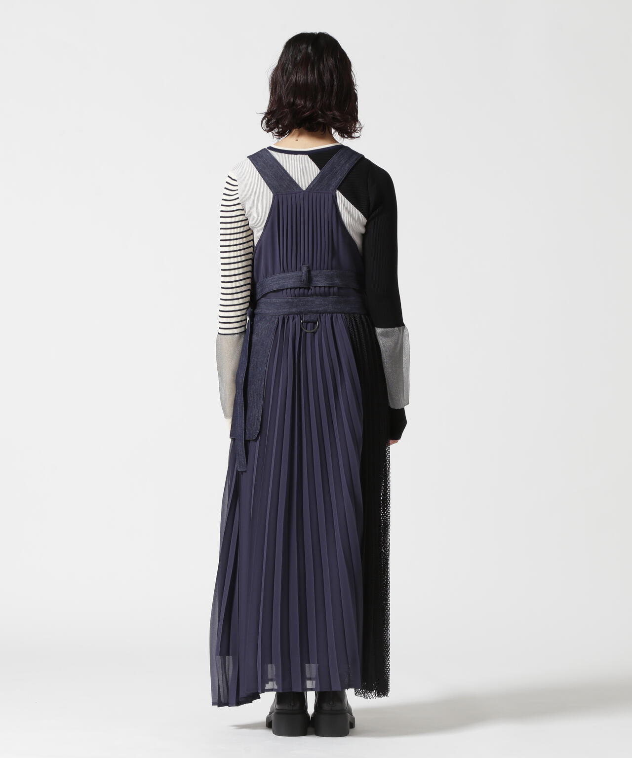 AULA AILA/アウラアイラ/DENIM COMBINATION JUMPER SKIRT
