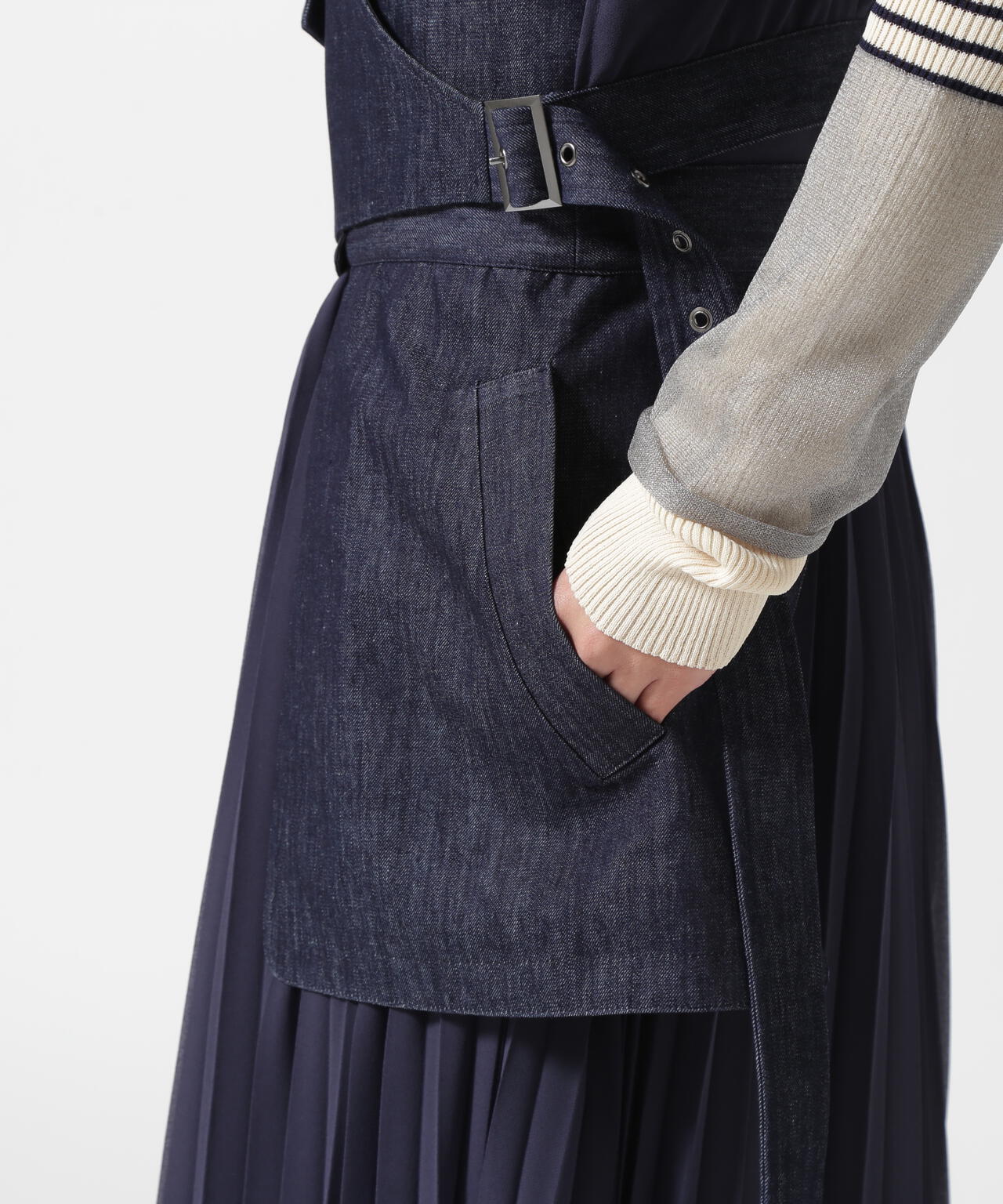 AULA AILA/アウラアイラ/DENIM COMBINATION JUMPER SKIRT
