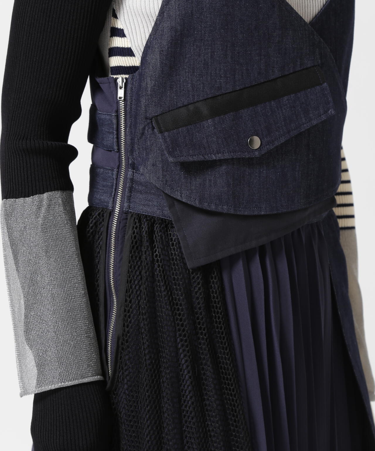 AULA AILA/アウラアイラ/DENIM COMBINATION JUMPER SKIRT