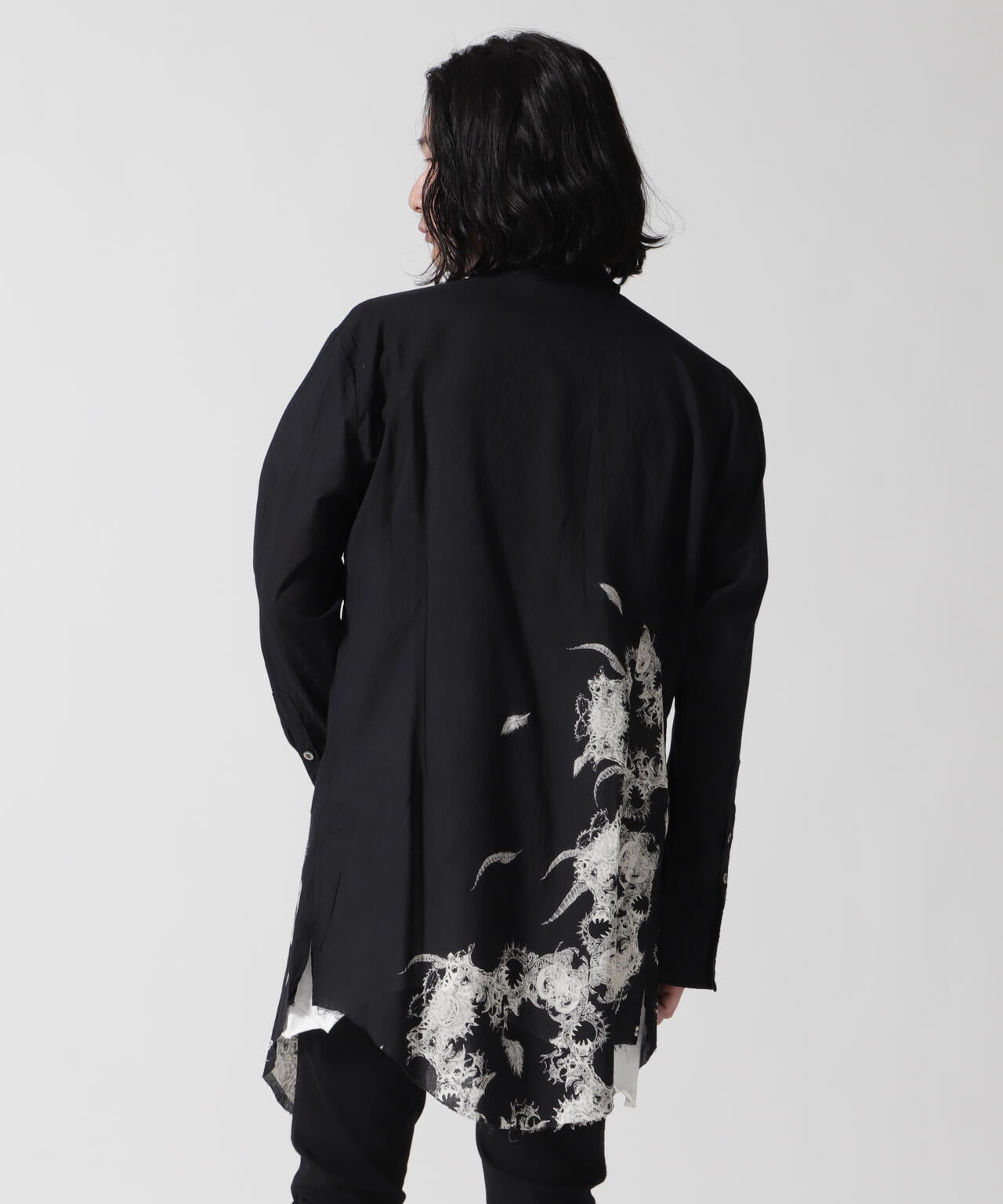 KMRii/ケムリ/別注Stand Collar Layer Shirt
