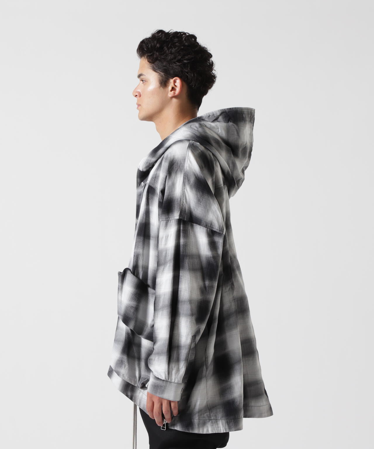 A.F ARTEFACT/エーエフアーティファクト/YOROKE CHECK HOODIE SHIRTS