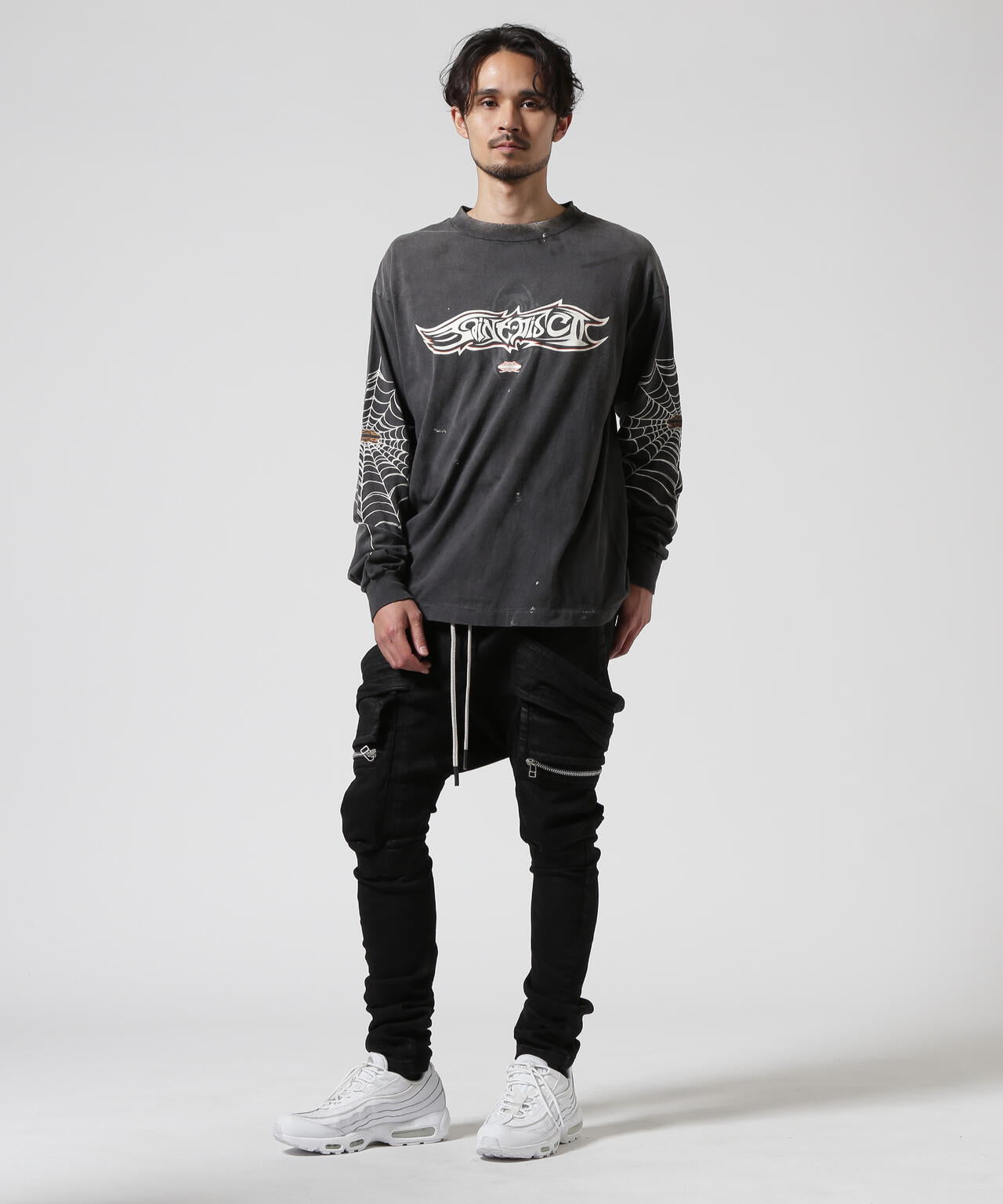 SAINT MICHAEL/セントマイケル/ML_LS TEE INSANITY BLACK