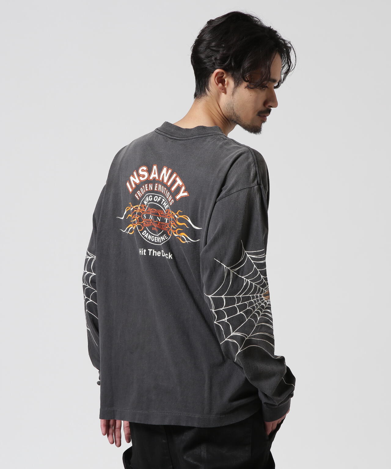 SAINT MICHAEL/セントマイケル/ML_LS TEE INSANITY BLACK
