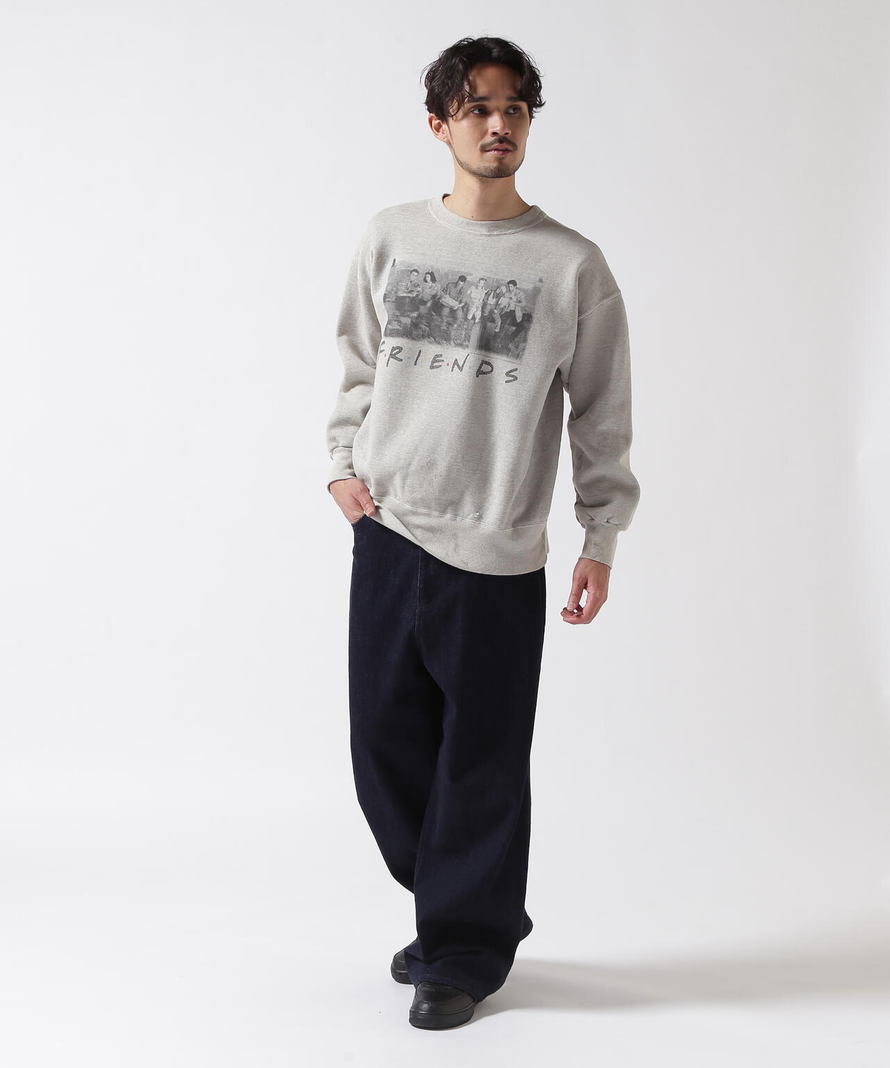 SAINT MICHAEL/セントマイケル/FRD_CREW N SWEAT/FRIENDS/GRY