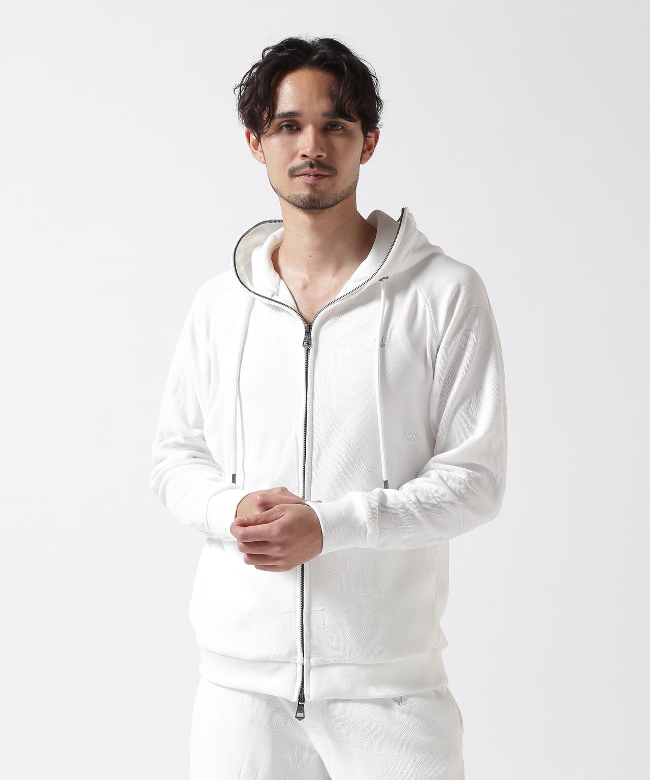1PIU1UGUALE3 RELAX/ウノピゥウノウグァーレトレ リラックス/BIG CAMO JACQUARD HOODIE