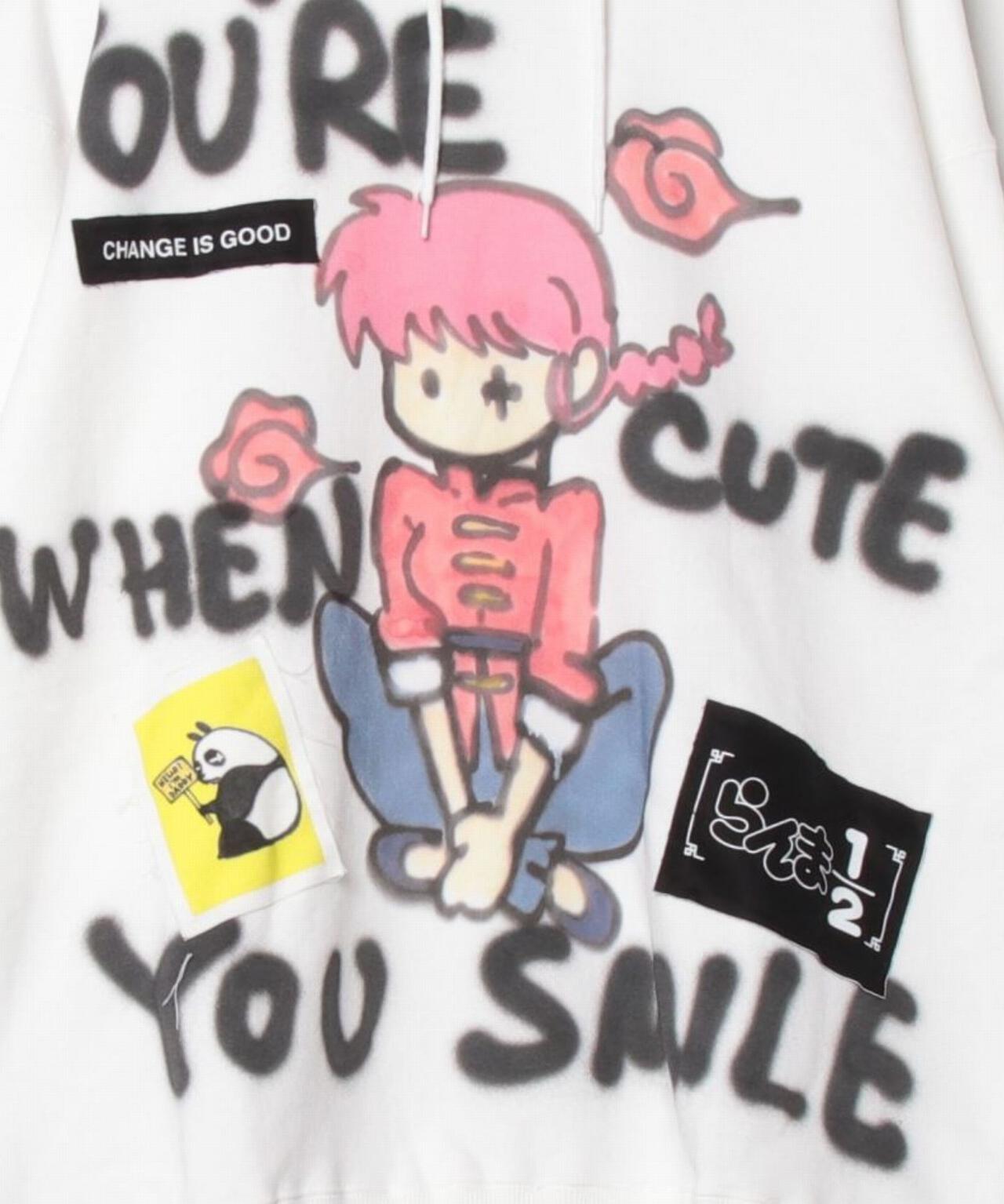 【guernika×らんま1/2】らんま1/2 Paint Hoodie / らんま