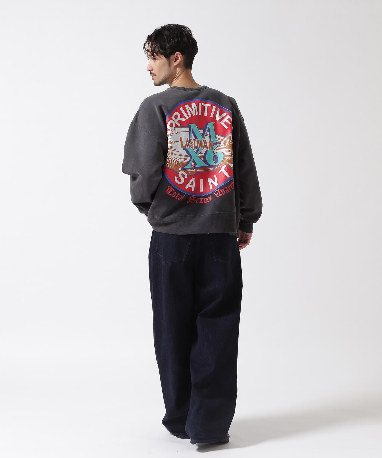SAINT MICHAEL/セントマイケル/LM_CRW-N SWEAT / PRIMITIVE /BLK