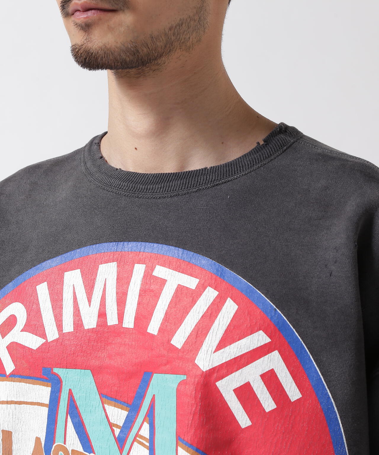 SAINT MICHAEL/セントマイケル/LM_CRW-N SWEAT / PRIMITIVE /BLK