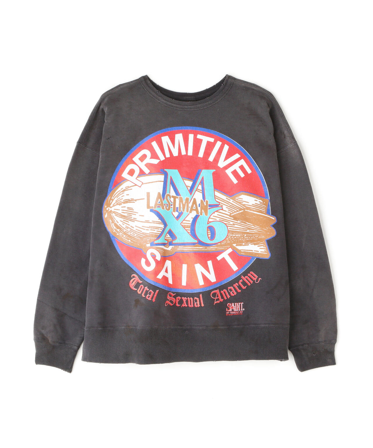 SAINT MICHAEL/セントマイケル/LM_CRW-N SWEAT / PRIMITIVE /BLK