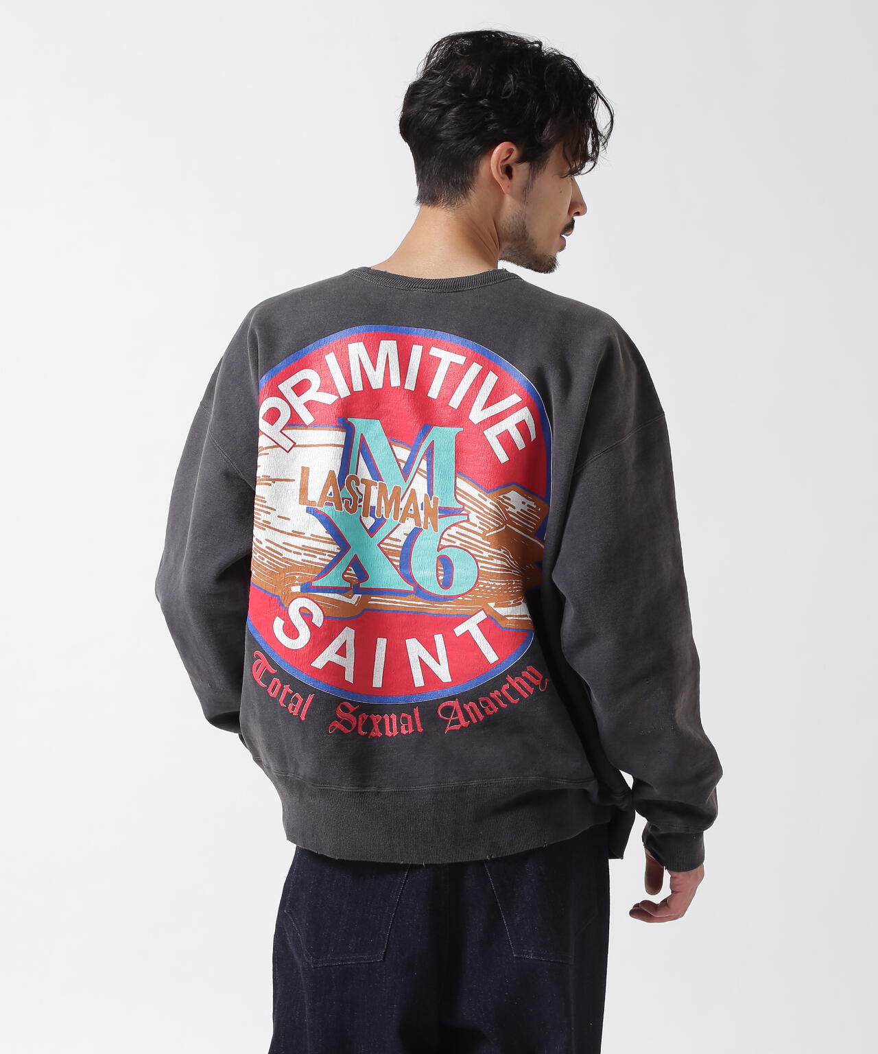 SAINT MICHAEL/セントマイケル/LM_CRW-N SWEAT / PRIMITIVE /BLK