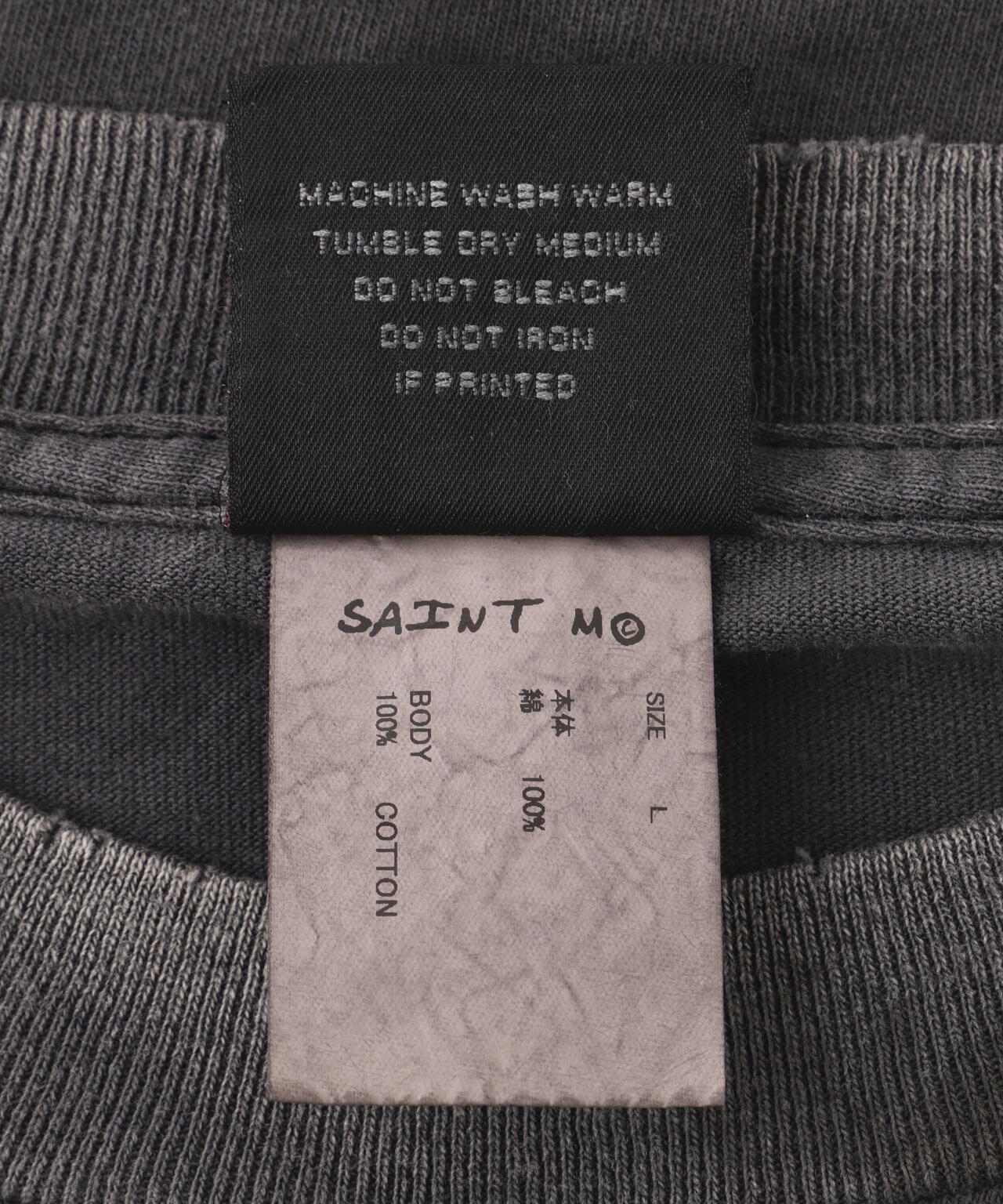 SAINT MICHAEL/セントマイケル/SS TEE DELICATE BULLSHIT BLACK