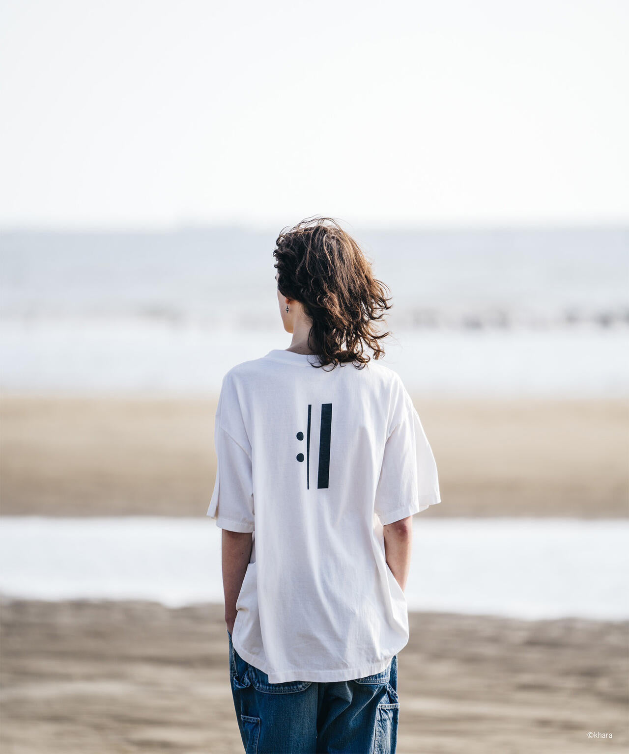SAINT MICHAEL/セントマイケル/EV_SS TEE - BLUE WHITE
