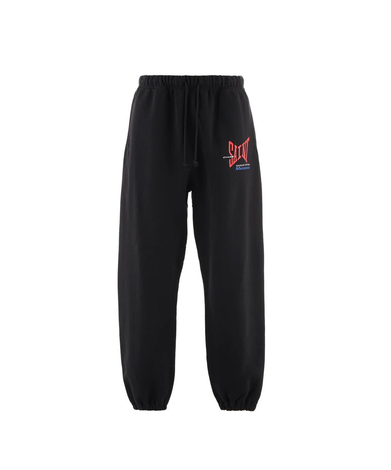 SAINT MICHAEL/セントマイケル/SWEAT PANTS/RIBON SAINT/BLACK