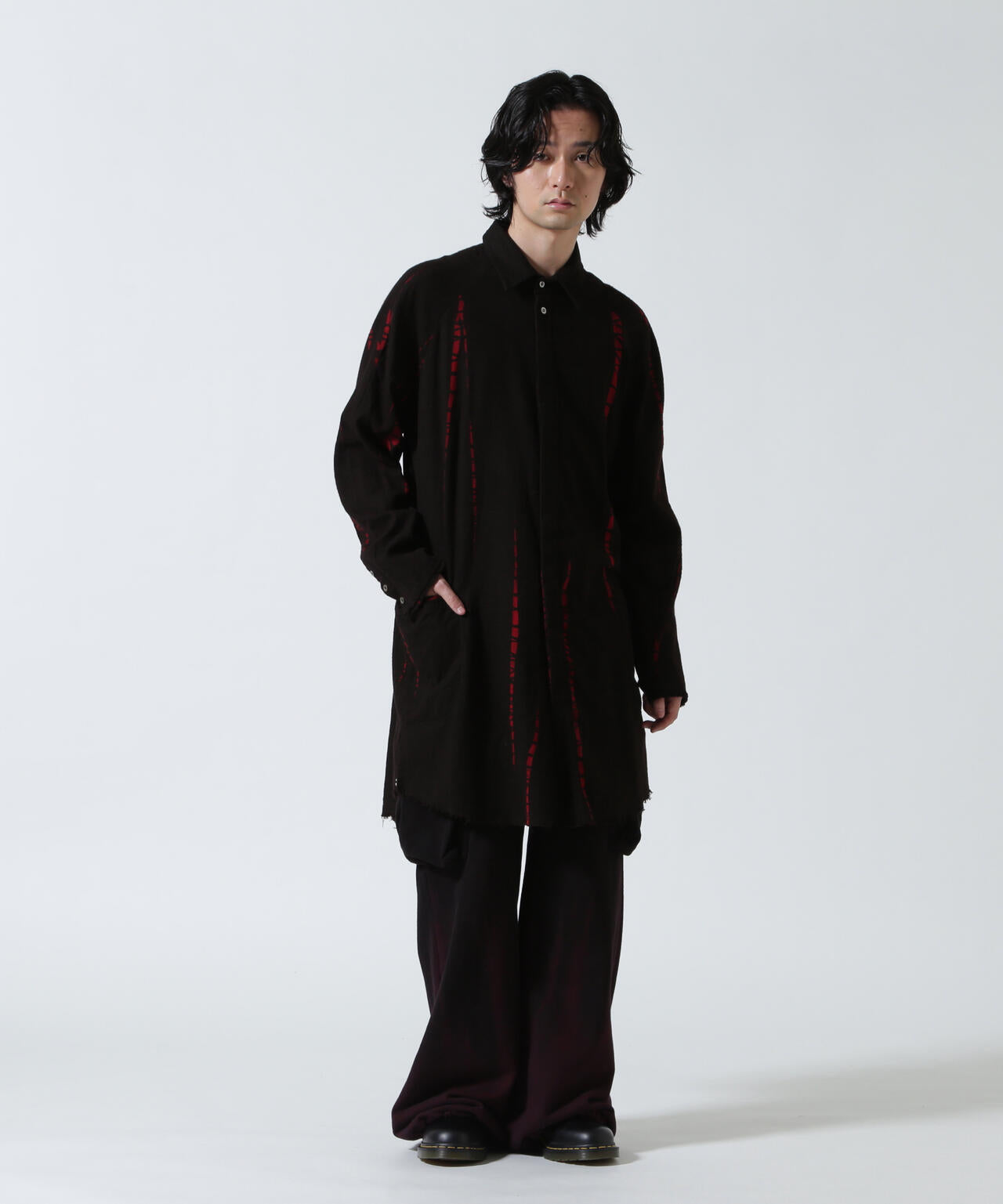 KMRii/ケムリ/White Flame Wide Sweat Pants