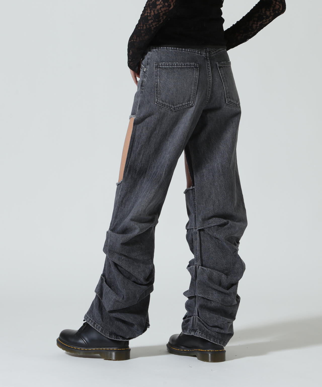 MITSUKI/ミツキ/DENIM CUT-OUT PANTS