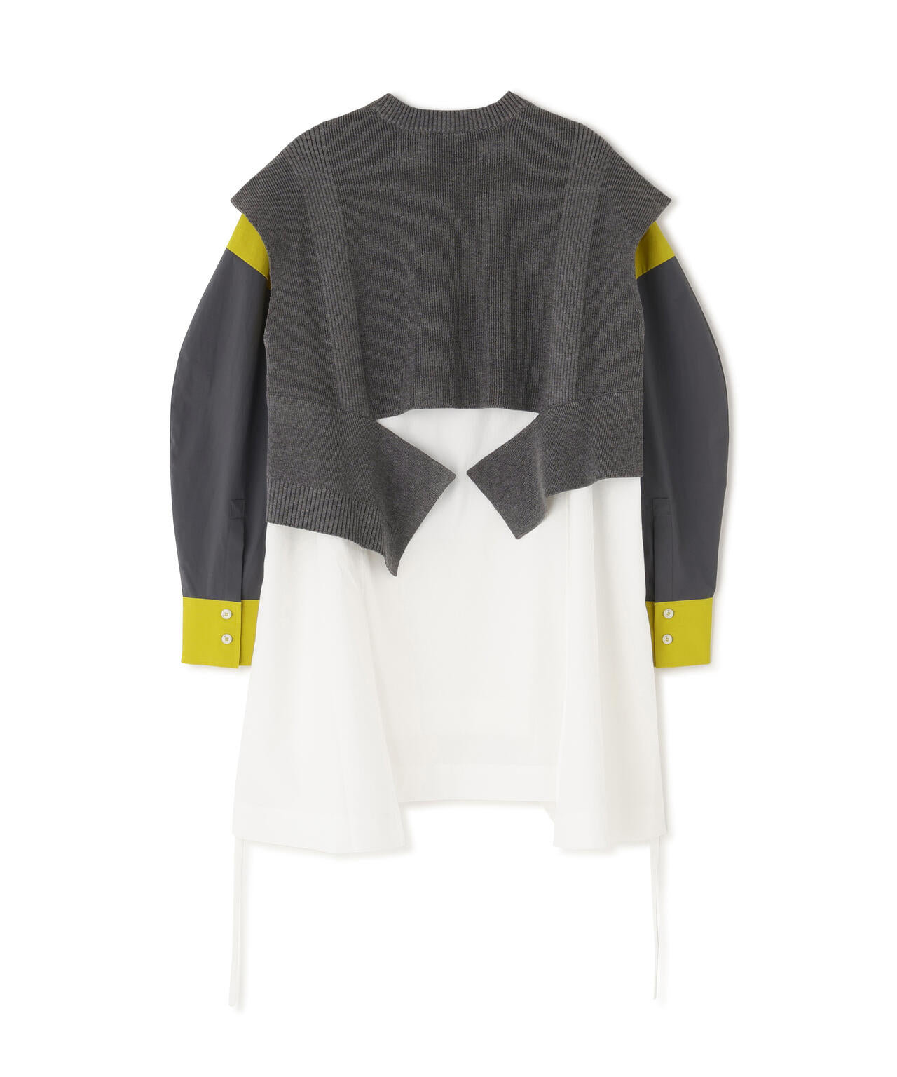 UN3D./アンスリード/KNIT VEST DOCKING SHIRT/ニットベストドッキングシャツ