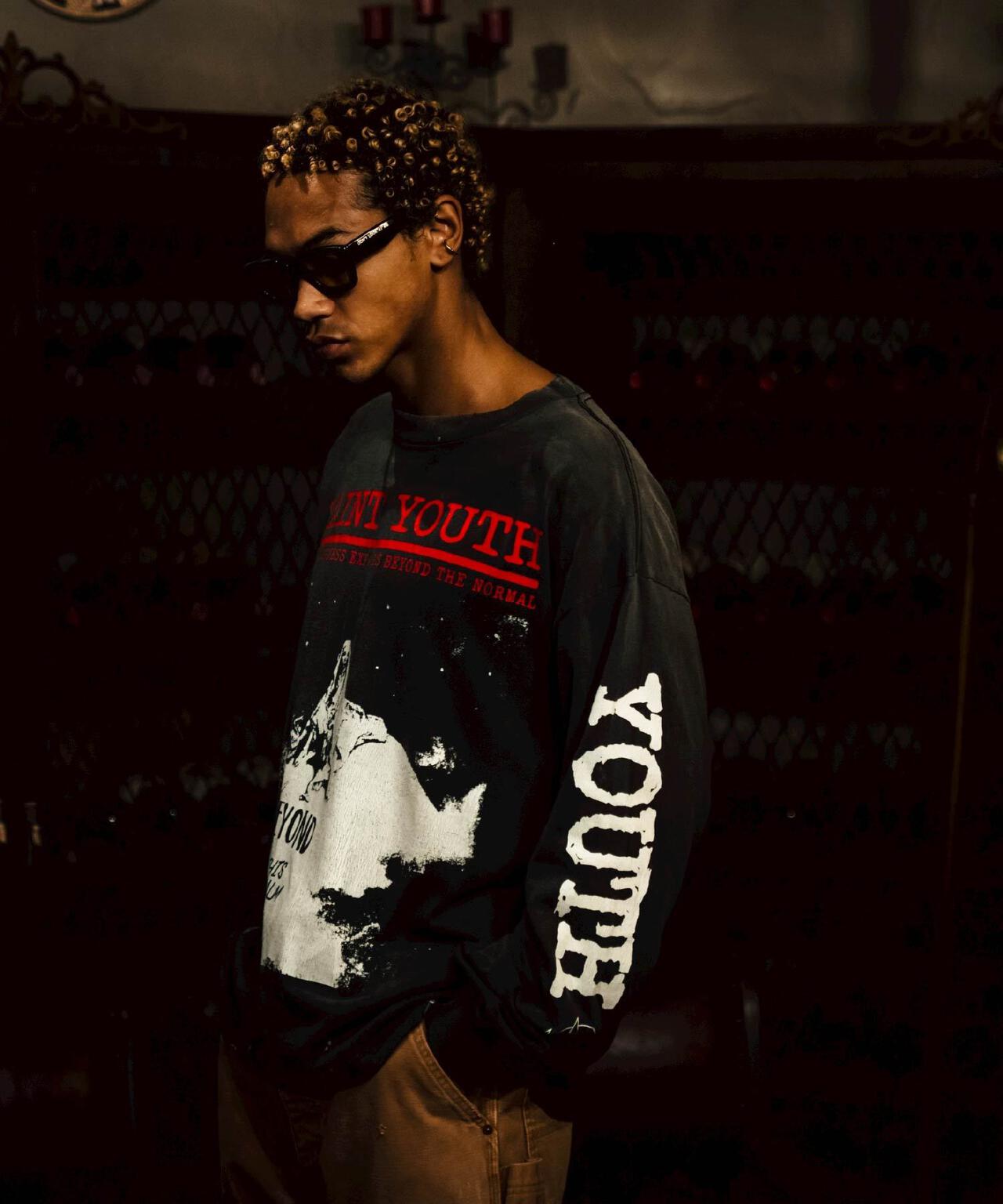 SAINT MICHAEL/セントマイケル/LS TEE/SAINT YOUTH/BLACK