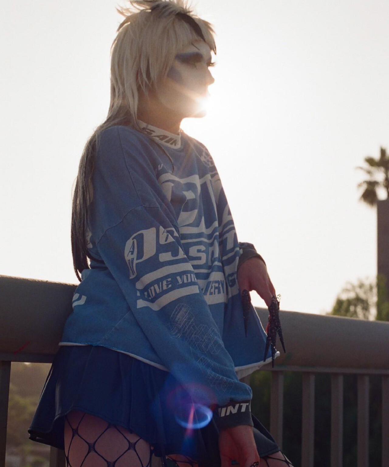 SAINT MICHAEL/セントマイケル/PAM_LS TEE/SAINT PAM/BLUE