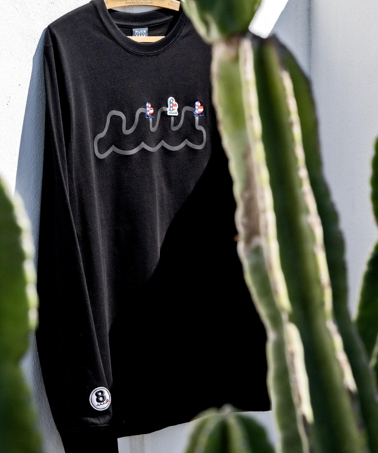 muta MARINE/ムータ マリン/別注 Three America Heart LS TEE