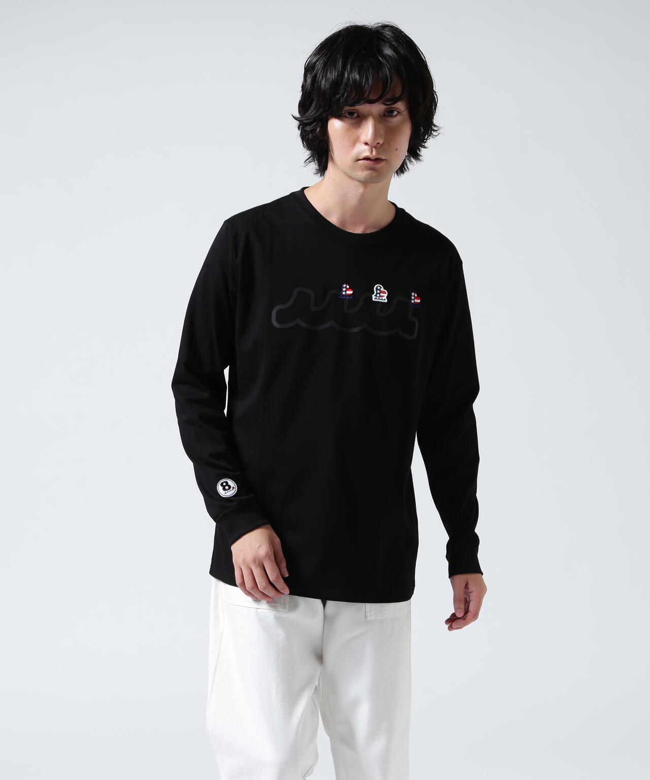 muta MARINE/ムータ マリン/別注 Three America Heart LS TEE