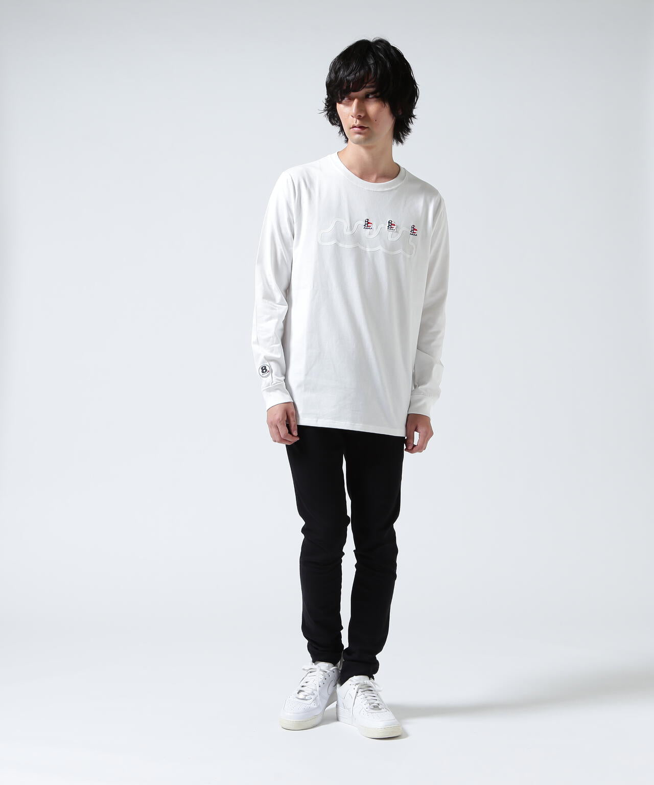 muta MARINE/ムータ マリン/別注 Three America Heart LS TEE