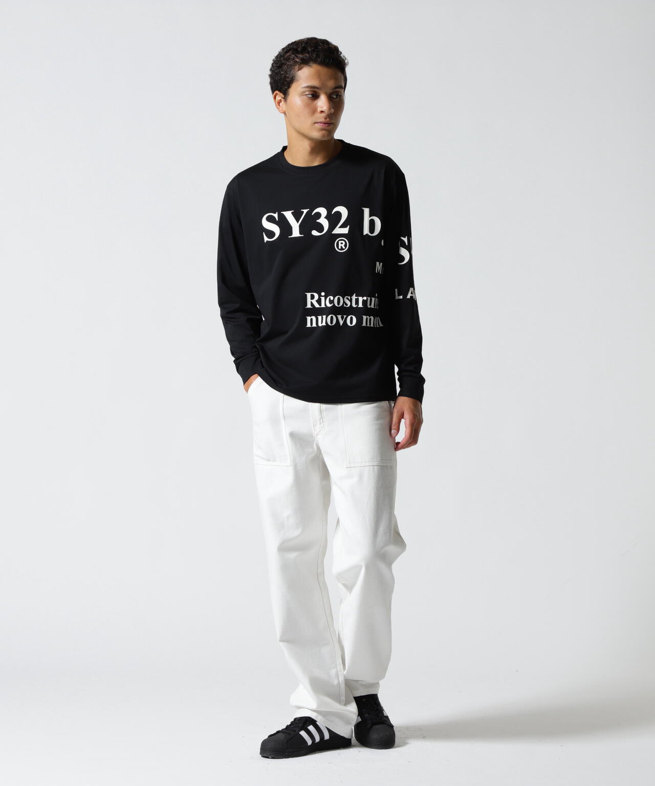 SY32 by SWEET YEARS/NEW SEPARATE GRAPHIC L/S TEE