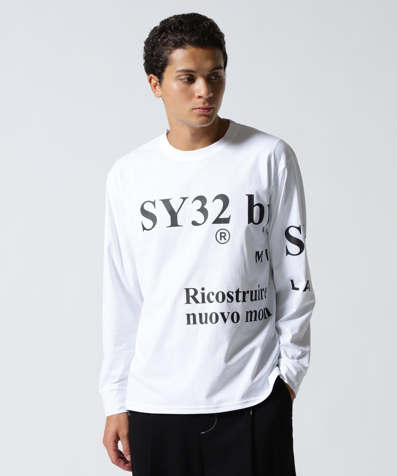 SY32 by SWEET YEARS/NEW SEPARATE GRAPHIC L/S TEE
