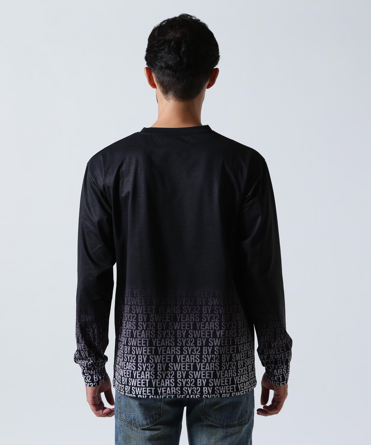 SY32 by SWEET YEARS/GRADATION LOGO L/S TEE