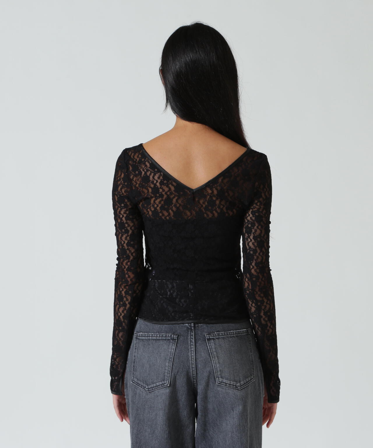 MITSUKI/ミツキ/LACE V NECK TOPS
