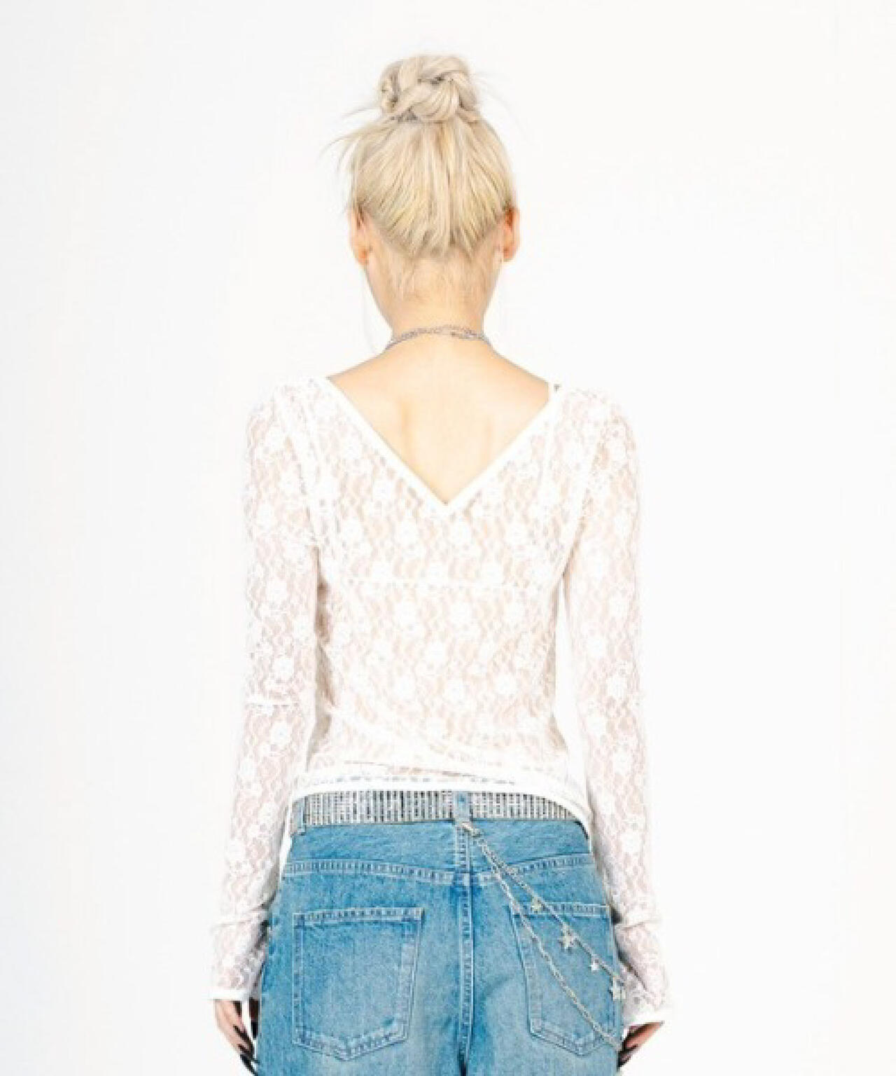MITSUKI/ミツキ/LACE V NECK TOPS