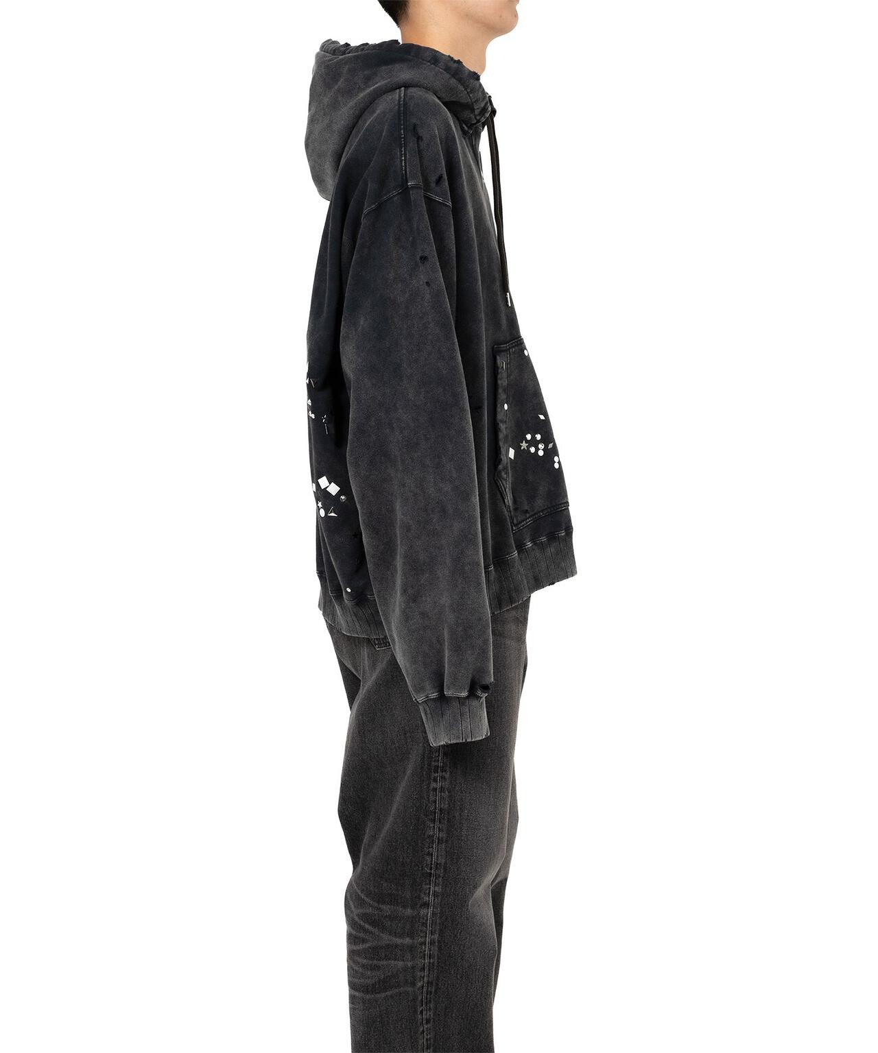 Maison MIHARAYASUHIRO/メゾン ミハラヤスヒロ/EMBELLISHED BLEACHED HOODIE