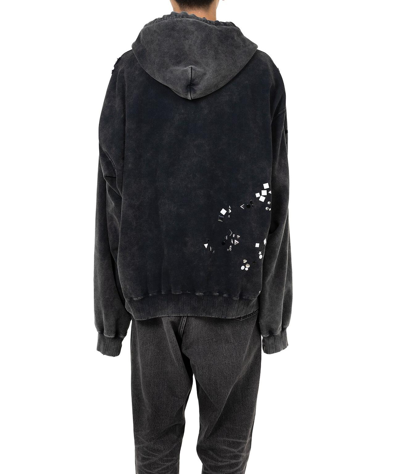 Maison MIHARAYASUHIRO/メゾン ミハラヤスヒロ/EMBELLISHED BLEACHED HOODIE