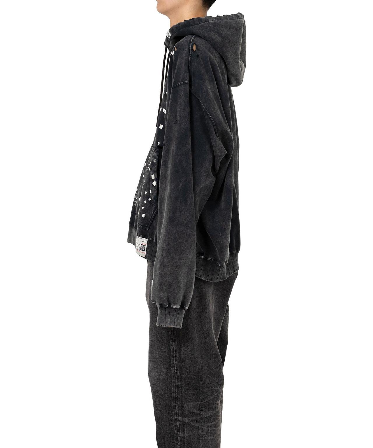 Maison MIHARAYASUHIRO/メゾン ミハラヤスヒロ/EMBELLISHED BLEACHED HOODIE